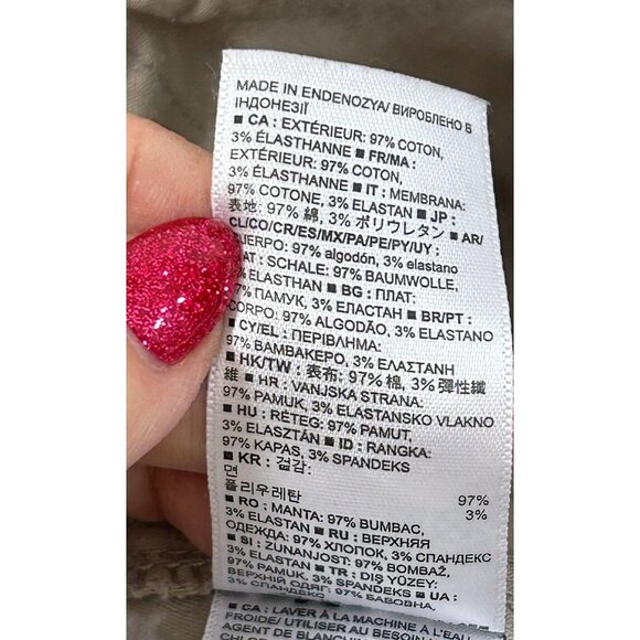 GAP Girlfriend Khaki Ankle Pants 8 Chinos Casual Pockets Loops Tapered Zip - Picture 10 of 16